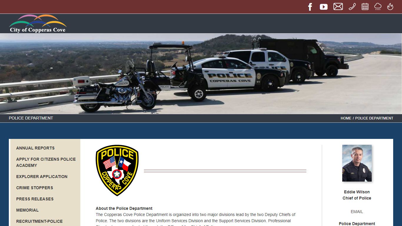 POLICE DEPARTMENT – The City of Copperas Cove, Texas